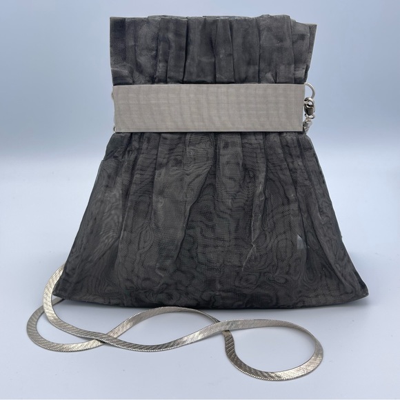 BO’S ART | Vintage Handmade Stainless Steel Mesh & Agate Gemstone Evening Bag - Picture 7 of 16